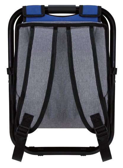 Front View of Black Koozie® Backpack Cooler Chair