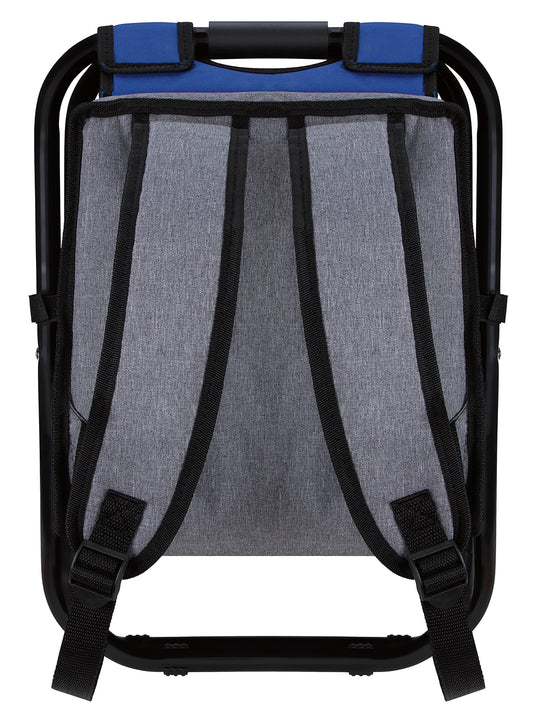 Front View of Black Koozie® Backpack Cooler Chair