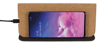 Front View of Natural Good Value™ 10W Vite Wireless Charging Mouse Pad and Stand