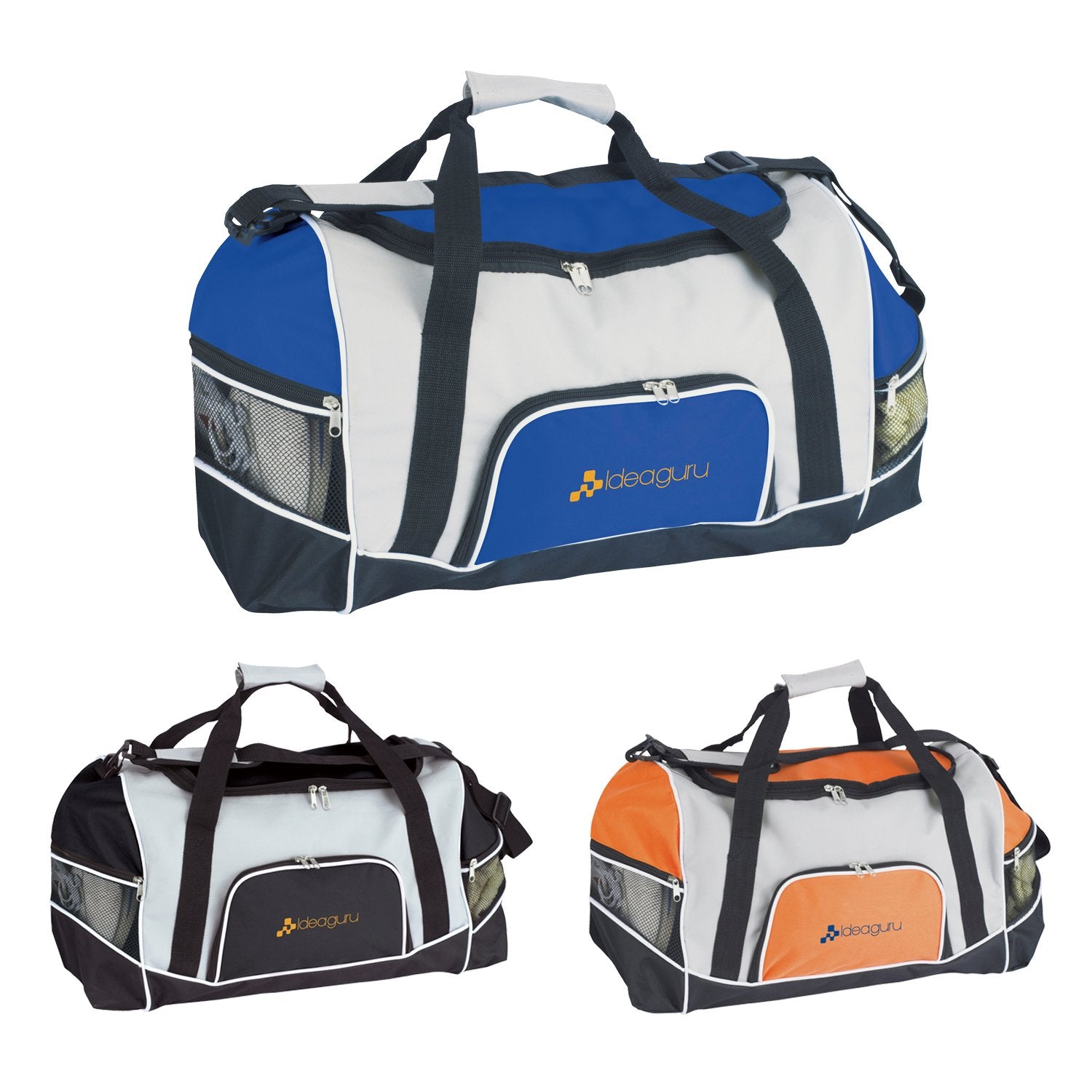 Orange Good Value™ Tri-Pocket Sport Duffel