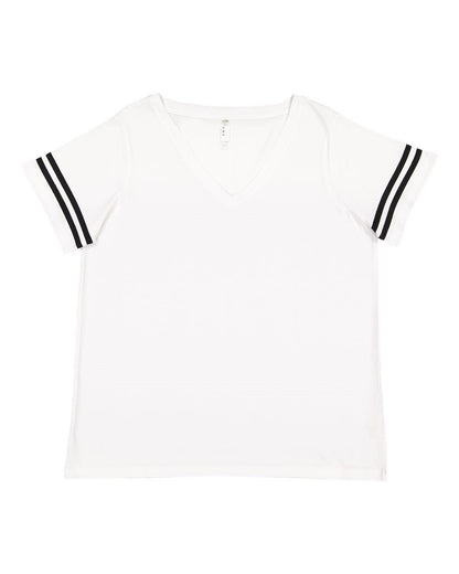 Women's Curvy Collection Vintage Football T-Shirt - 3837