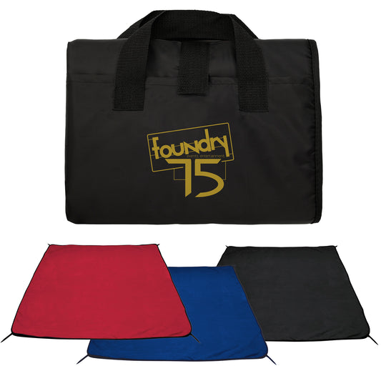 Red Water-Resistant Picnic Blanket with Stakes