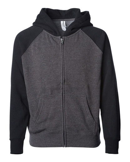 Youth Lightweight Special Blend Raglan Zip Hood - PRM15YSBZ