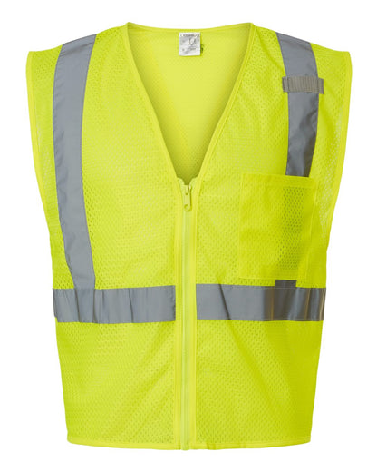Unisex Single Pocket Zipper Mesh Vest - 1089-1090