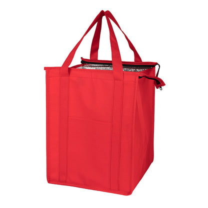 12"W x 16"H x 10"Gusset - "SUPER COOLER" Large Insulated Cooler Zipper Tote Bag