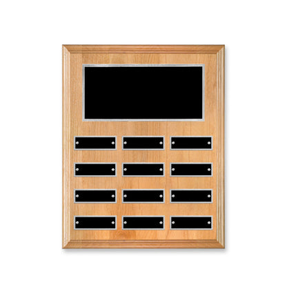 Erindate (Vert) Perpetual Plaque - Red Alder/Silver