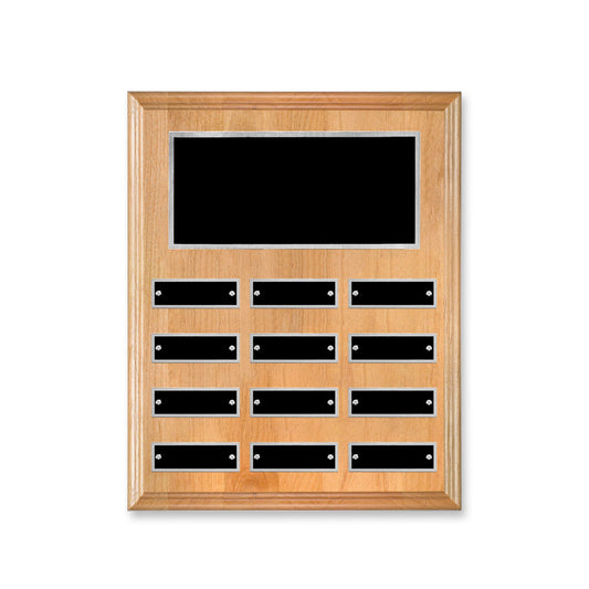 Erindate (Vert) Perpetual Plaque - Red Alder/Silver