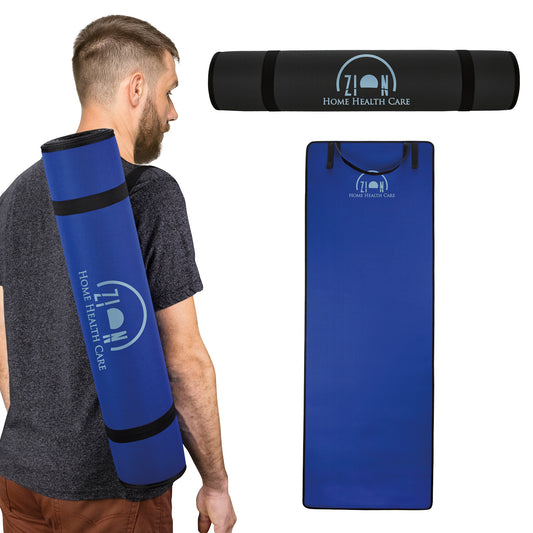 Black Yoga Mat with Shoulder Strap