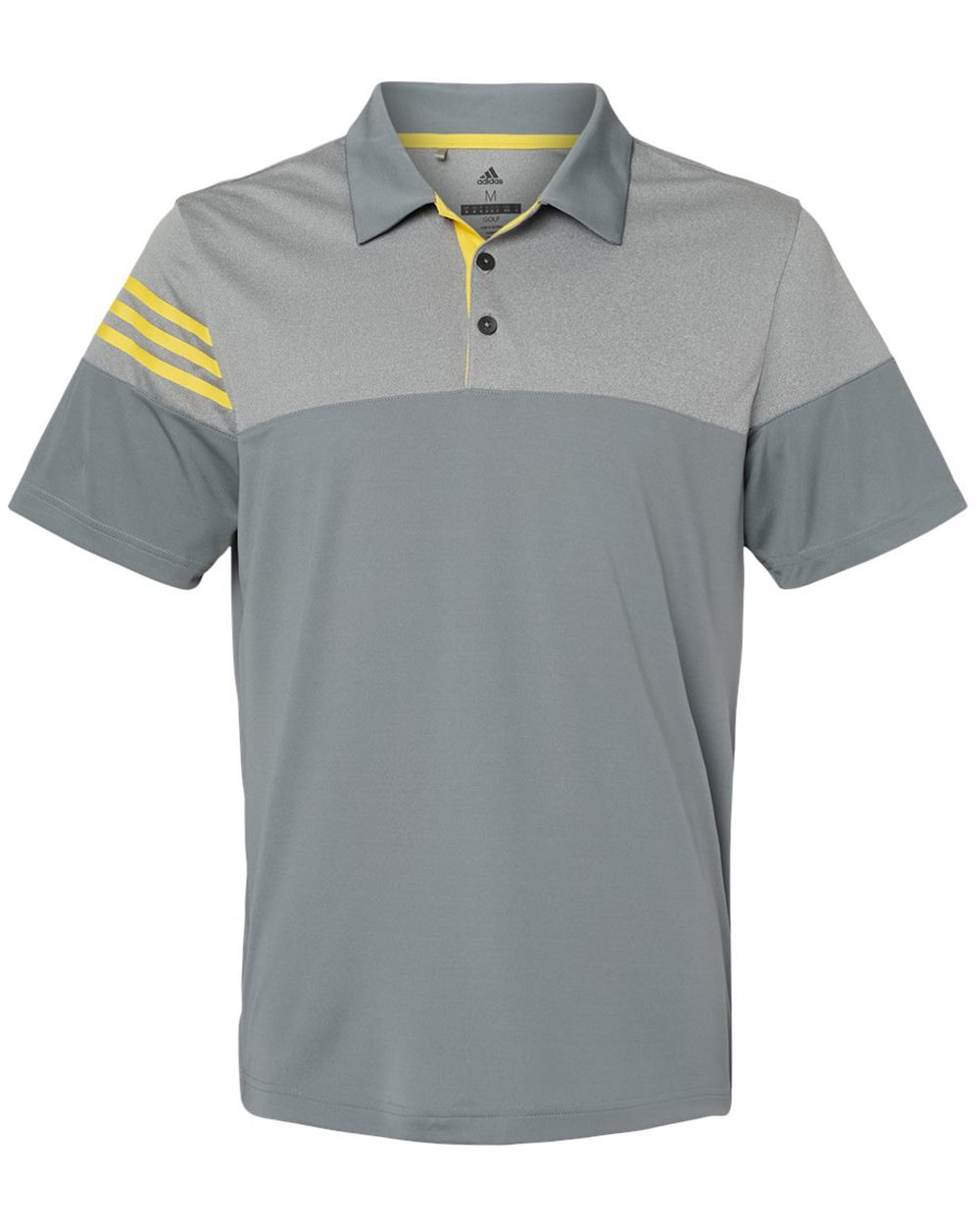 Men's Heathered 3-Stripes Colorblocked Polo - A213