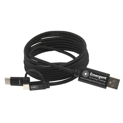 “OSLO” 5-in-1 Braided 6 Ft. Long Cell Phone Charging Cable