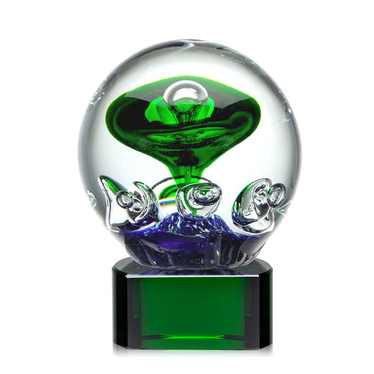 Aquarius Award on Paragon Base - Green