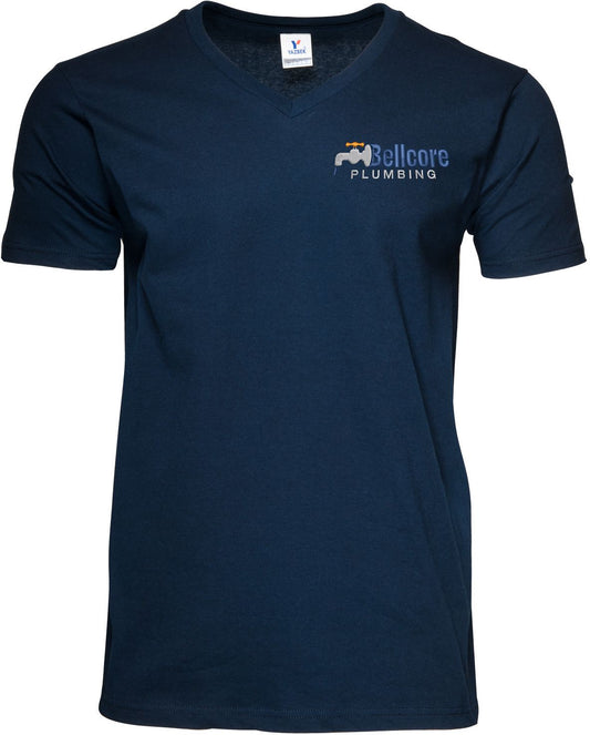 MENS V-NECK T-SHIRT EMBROIDERED