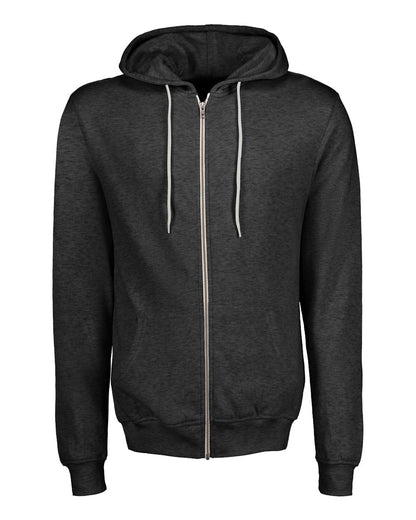 Unisex Retro Heather Full-Zip Hooded Sweatshirt - 2349