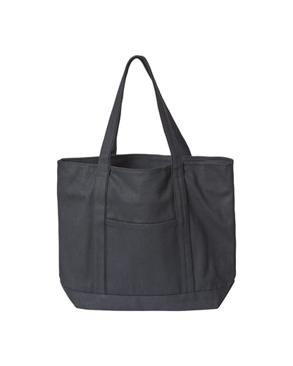 XL Zippered Cotton Canvas Resort Tote - 8873