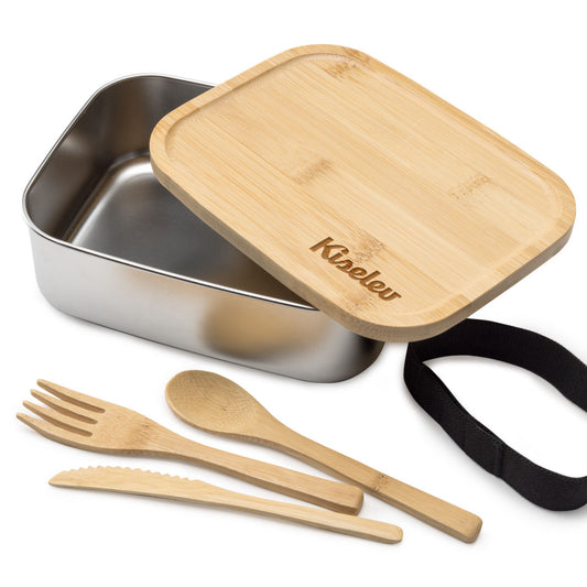 Chapman 4pc To Go Box w/Bamboo Lid & Utensils