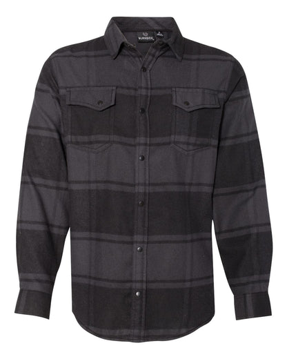 Men's Snap Front Plaid Flannel Shirt - 8219