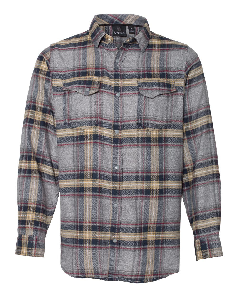 Men's Snap Front Plaid Flannel Shirt - 8219