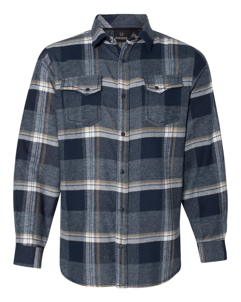 Men's Snap Front Plaid Flannel Shirt - 8219