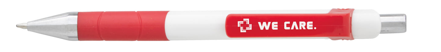 Front View of Black Souvenir® Rize Grip Pen