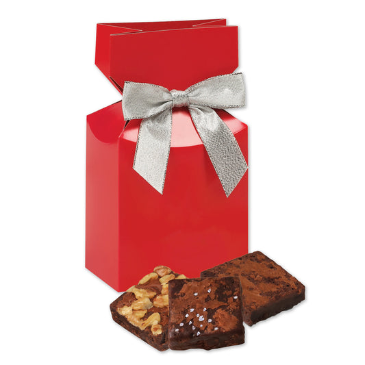 Gourmet Brownies in Red Premium Delights Gift Box