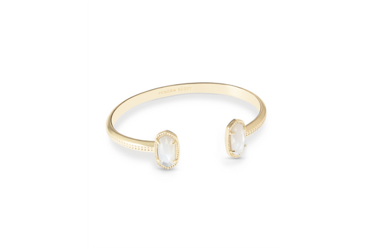 Kendra Scott Elton Gold Cuff Bracelet in Ivory Mother-of-Pearl