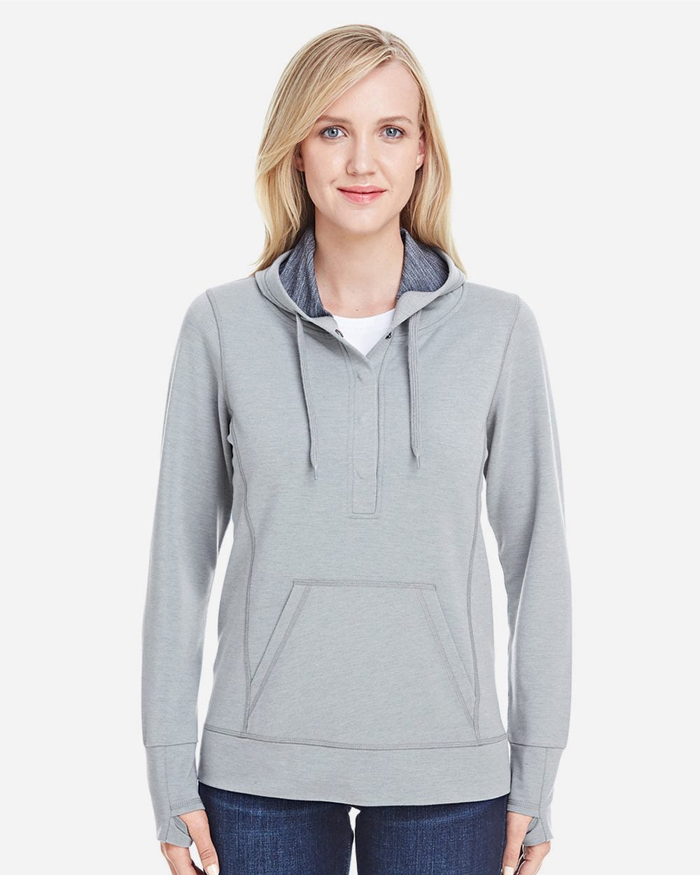 Women’s Omega Stretch Snap-Placket Hooded Sweatshirt - 8431
