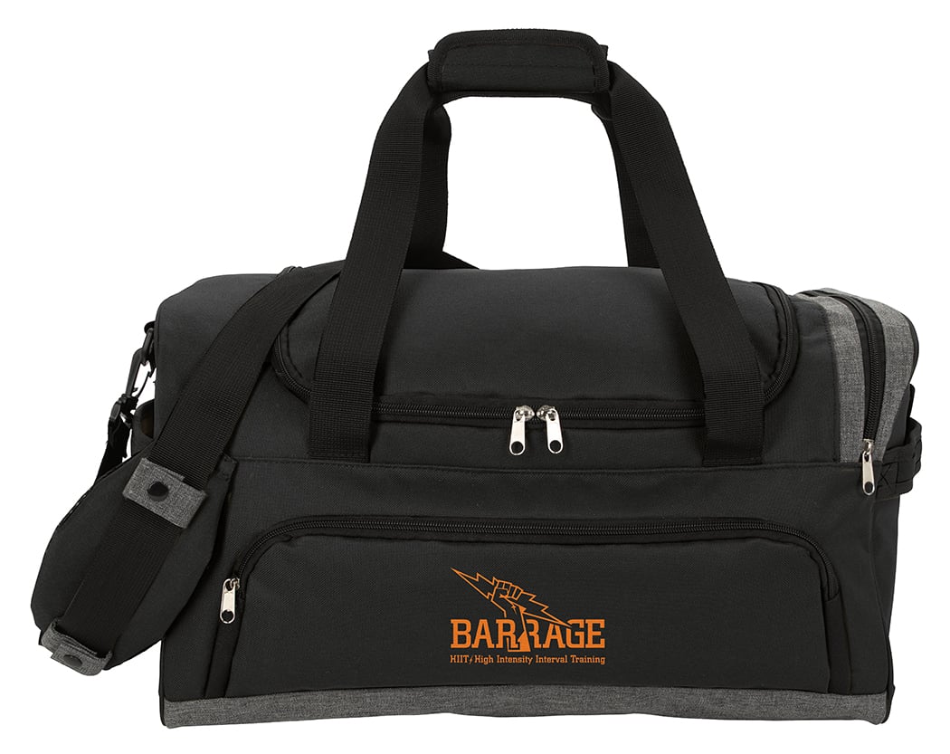 Front View of Black Edgewood Duffel