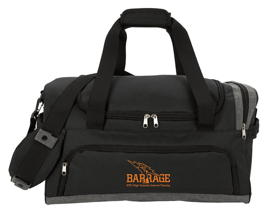 Front View of Black Edgewood Duffel