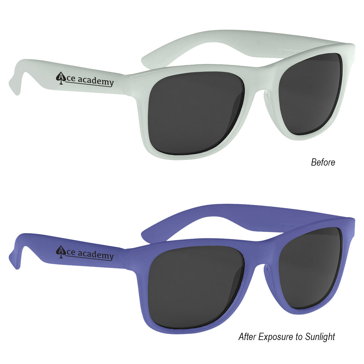 FROST BLUE Color Changing Malibu Sunglasses