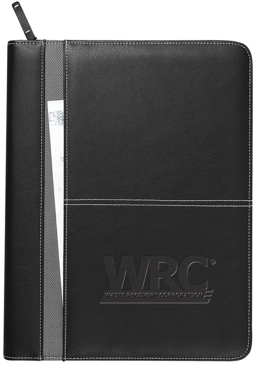 Front View of Black Atchison® Monticello Padfolio