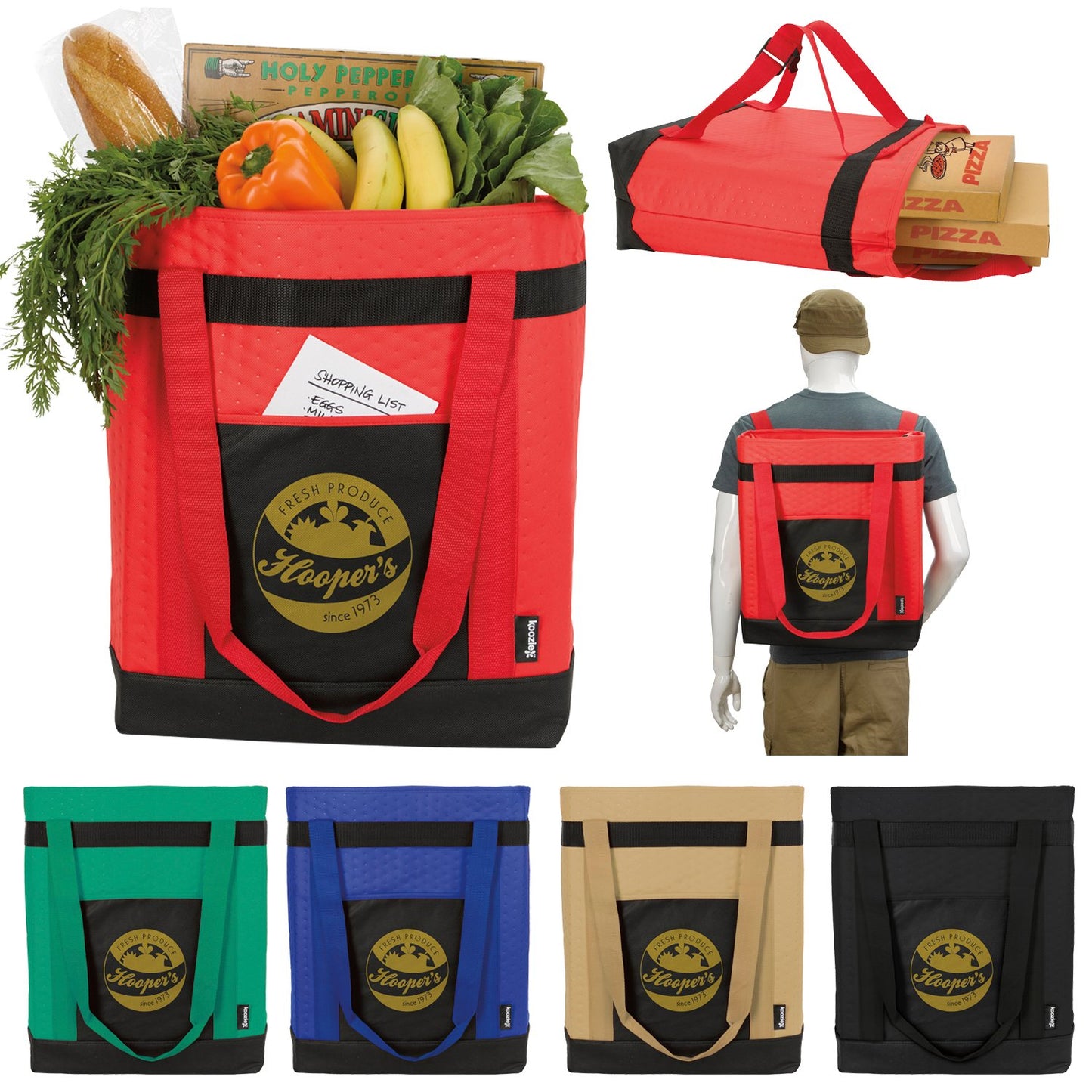 Black Koozie® Triple-Carry Insulated Tote-Pack Cooler