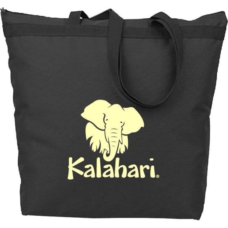 Black Zippered Tote Bag