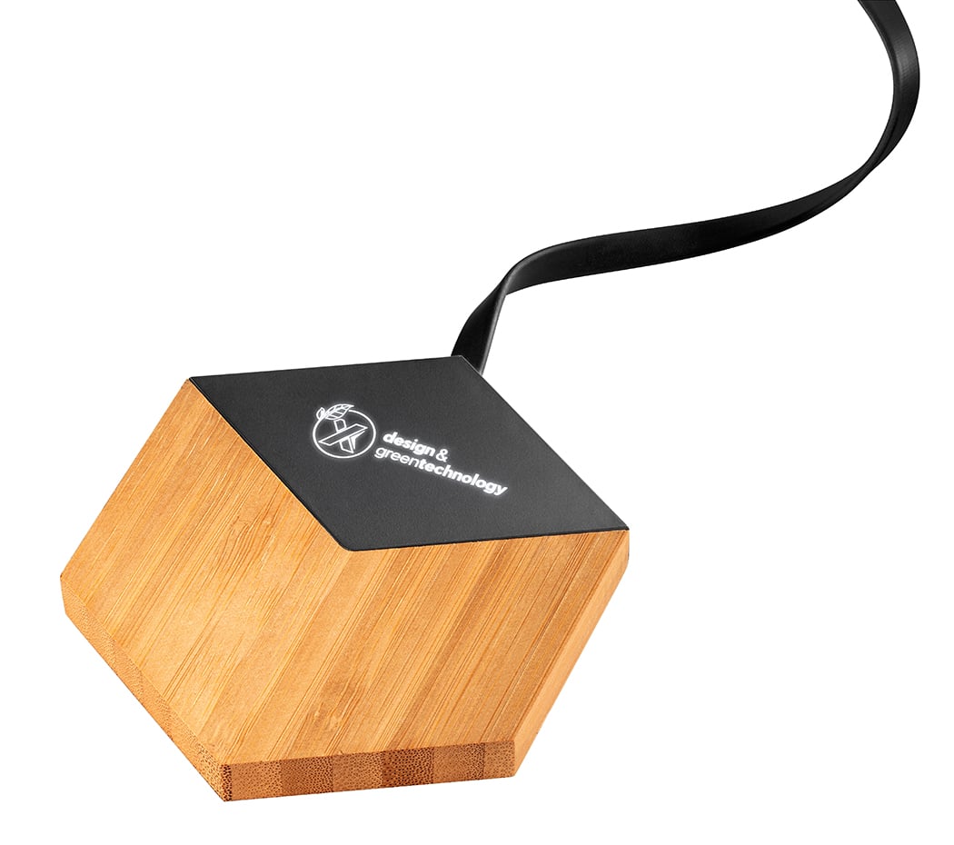 Front View of Bamboo SCX Innovative Design™ Bamboo 10W Hexa Wireless Charger