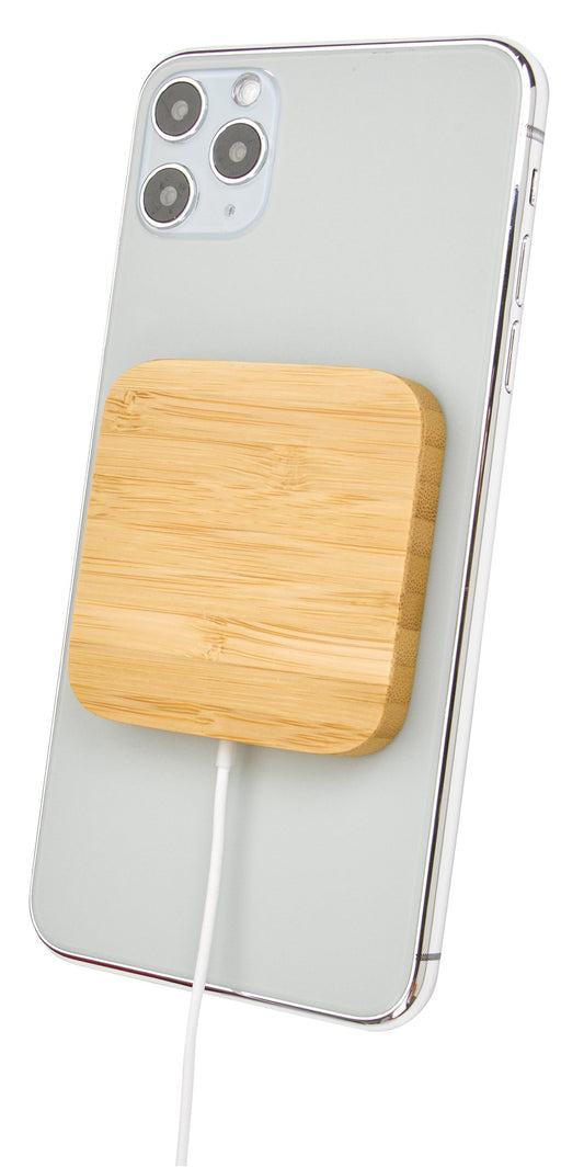 Good Value™ Bamboo Magnet-Hold 15W Wireless Charger