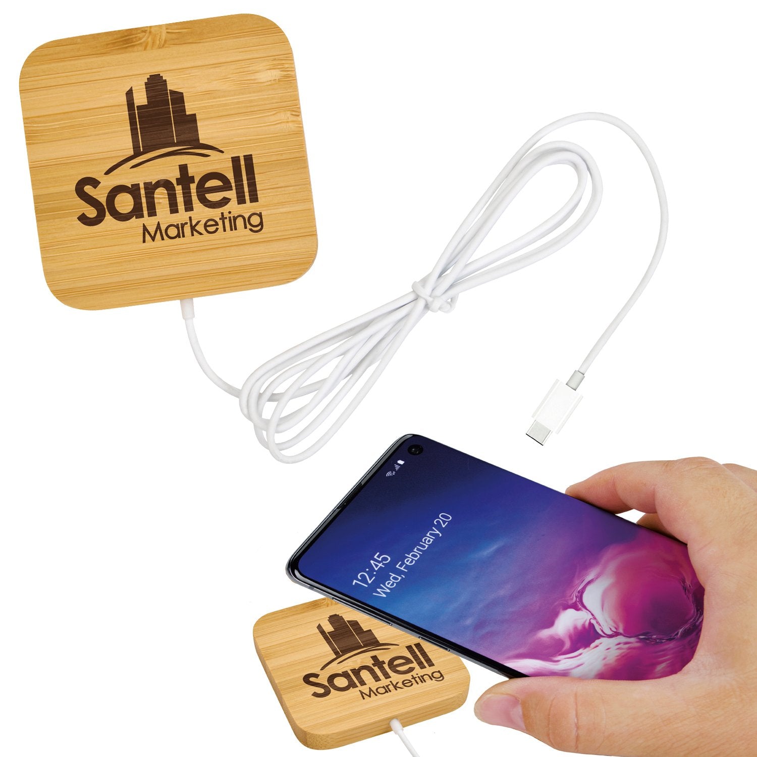 Natural Good Value™ Bamboo Magnet-Hold 15W Wireless Charger