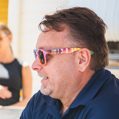 RAINBOW Tie-Dye Malibu Sunglasses