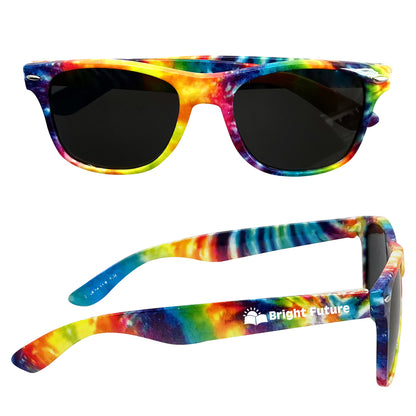 RAINBOW Tie-Dye Malibu Sunglasses
