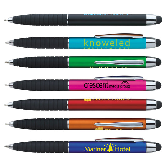 Black with Black Ink Good Value™ Metallic Cool Grip Stylus Pen