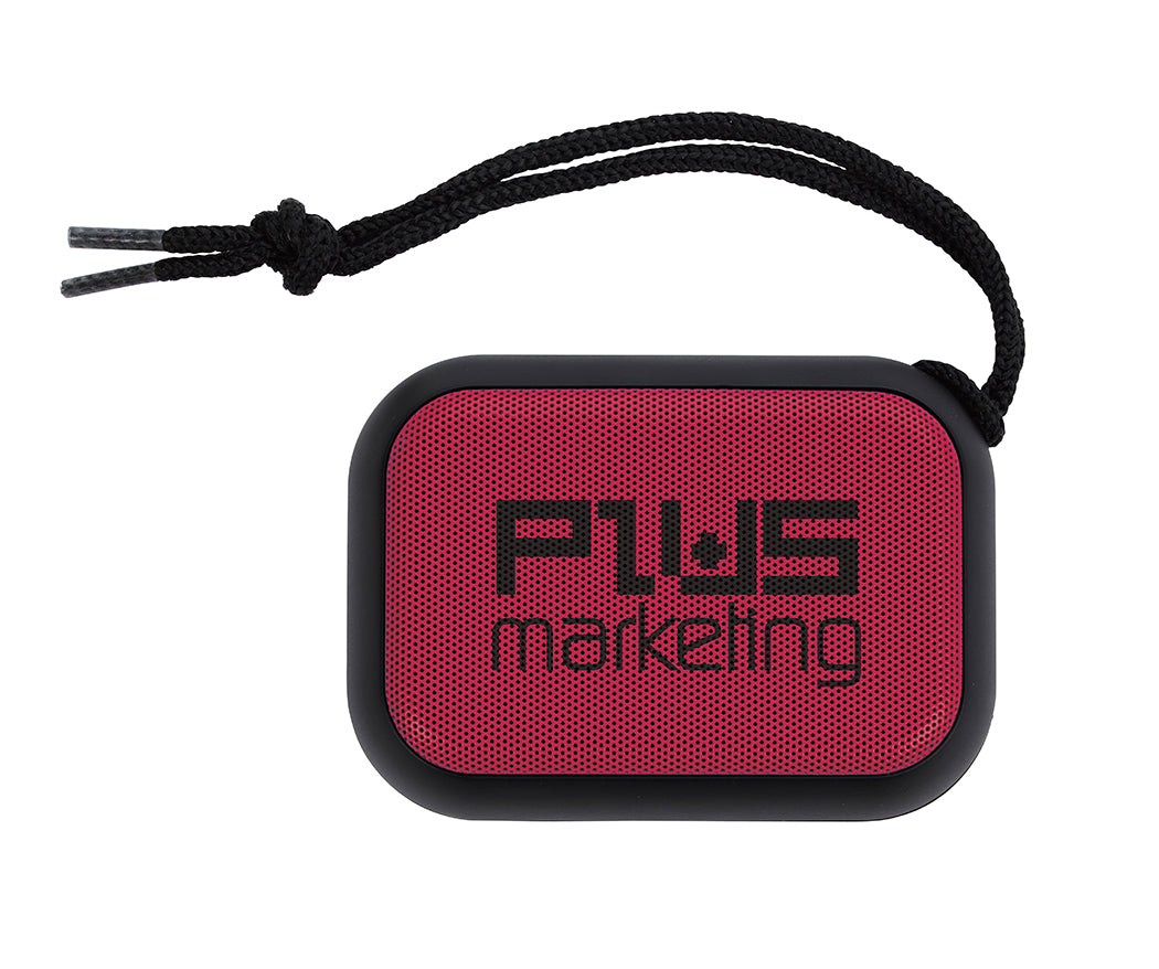 Front View of Black Good Value™ Travel-Size Water-Resistant Bluetooth® Speaker