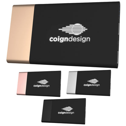 Silver SCX Innovative Design™ Power Bank Clever 5000 mAh