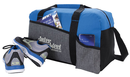 Front View of Black Atchison® Two-Tone Center Court Duffel