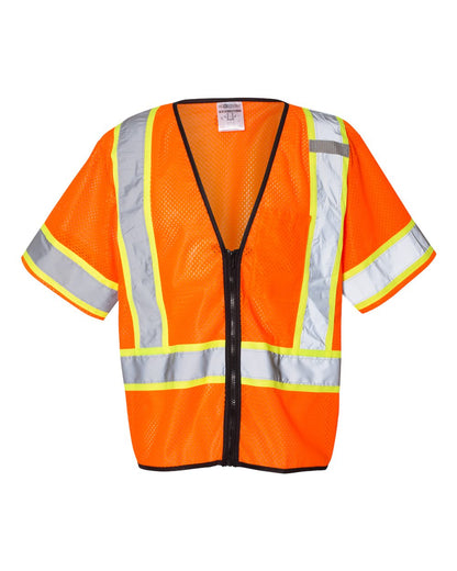 Unisex Class 3 Mesh Zippered Vest - 1565-1566
