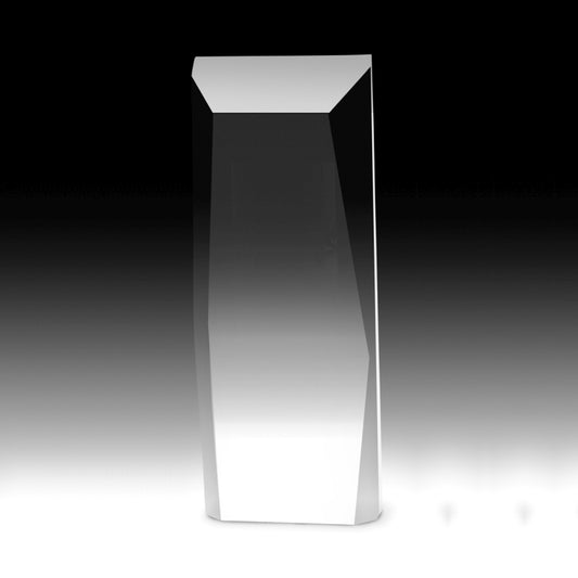 Laser Engraved Faceted Obelisk Award - 8"