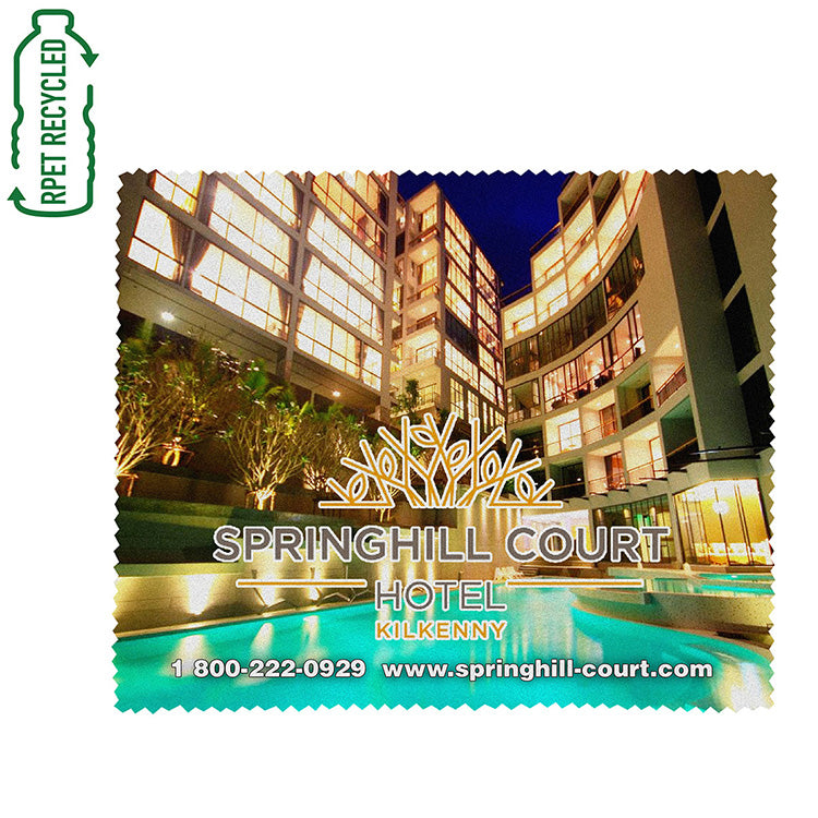 5" x 5" "The Chamarel" Recycled RPET Full Color Import Air Ship Microfiber Cloth & Screen