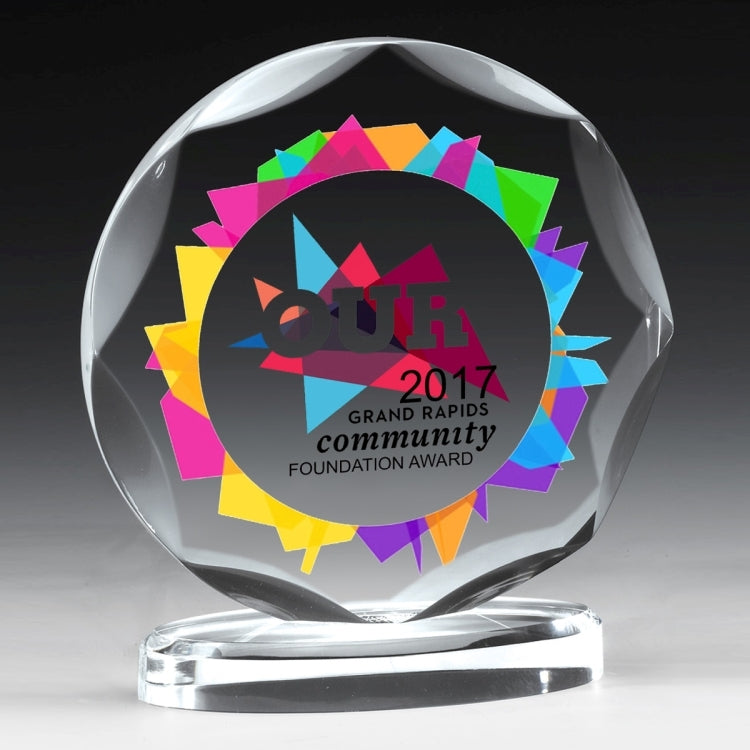 Round Scalloped Award - 4 Color Process