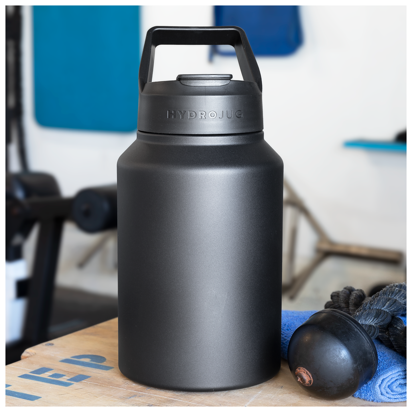 black 64 oz hydrojug stainless steel