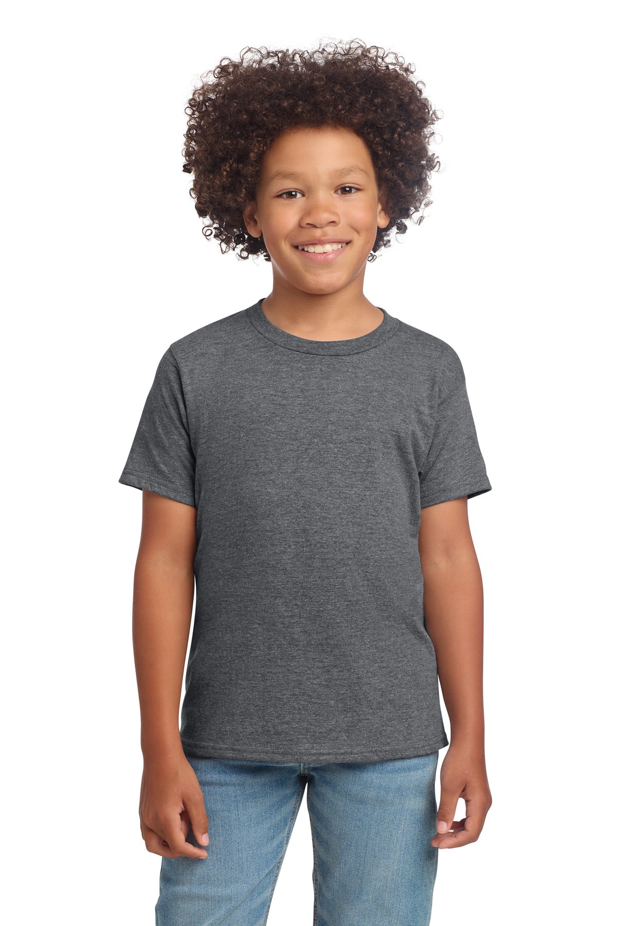 SanMar 64000B_graphiteheather_model_front.jpg