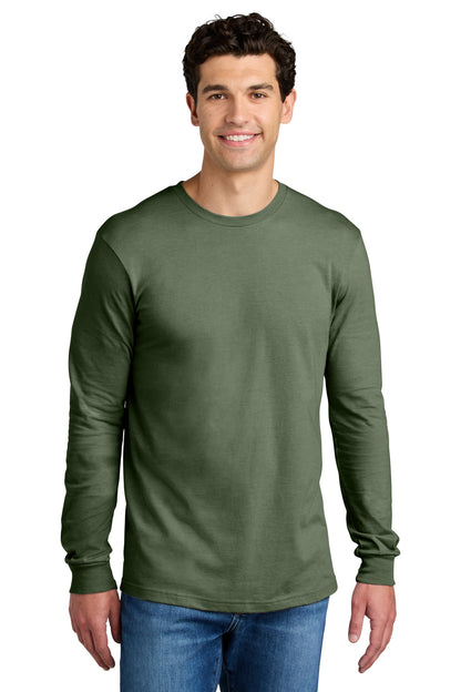 Front View of Cactus Gildan Softstyle CVC Long Sleeve Tee 64440CVC  - S