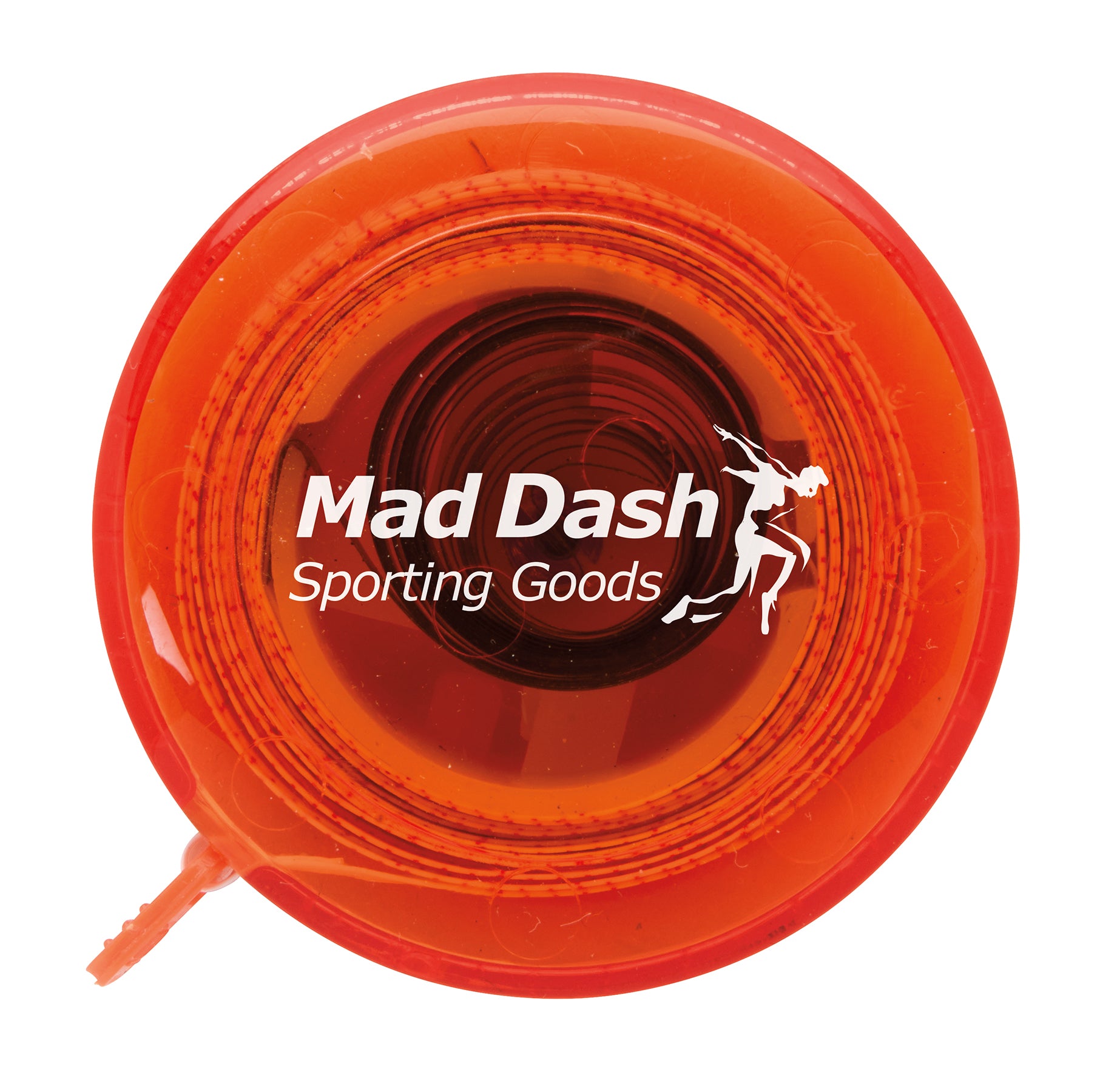 Front View of Translucent Blue 5' Mini Round Tape Measure