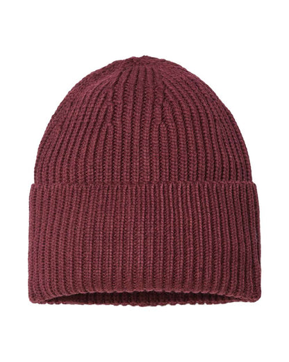 Sustainable Chunky Rib Cuffed Beanie - OAK